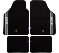 SPARCO Jeu de 4 Tapis Tissu Noir et Gris