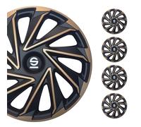 SPARCO Jeu Enjoliveurs de Roues 16 Pouces Doré