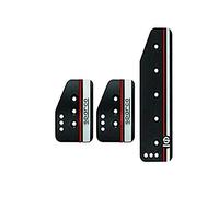 Sparco Kit Pedales Settanta - Noir/Blanc/Orange - Boîte manuelle - Accélérateur Large
