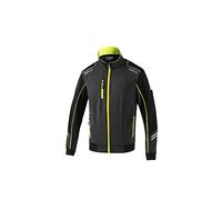 Sparco Veste Tech Light-Shell Austin Antivent Taille L Gris foncé/Jaune fluo