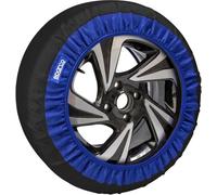 Sparco Lot de 2 chaussettes à neige en tissu noir, taille S, faciles à assembler, silencieuses, adhérence maximale sur la route, conduite souple