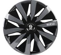 SPARCO Lot De 4 Cache Enjoliveurs 15 Pouces Pour Roues Auto Lazio SPC1591BKGR