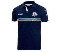 sparco Martini Racing Polo unisexe pour adulte Bleu marine