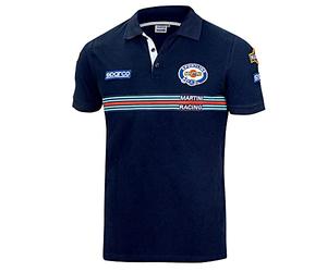 Sparco Martini Racing Polo unisexe pour adulte Bleu marine