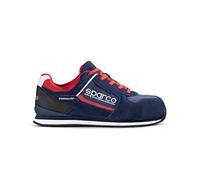 sparco Mixte Gymkhana Tacoma Industrial Shoe, Blu Scuro e Rosso, 45 EU