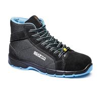 Sparco Mixte Horizon-h S3s ESD Chaussure de Protection Incendie et de sécurité, Noir Bleu Clair, 42 EU