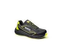 sparco Mixte Teamwork Industrial Shoe, Noir/Jaune Fluo, 43 EU