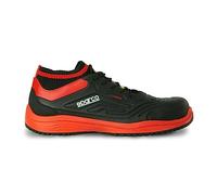 sparco Mixte Teamwork Scarpa Antinfortunistica Da Lavoro-Bassa per Uomo E Donna-Legend-S3 SRC ESD Botte de Protection Incendie et de sécurité, Nero/Rosso, 42 EU