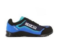 sparco Mixte Teamwork Scarpa Antinfortunistica Da Lavoro-Bassa per Uomo E Donna-Nitro-S3 SRC Botte de Protection Incendie et de sécurité, Nero/BLU, 45 EU