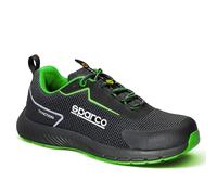 SPARCO Mixte Traction Industrial Shoe, Noir/Vert Fluo, 43 EU