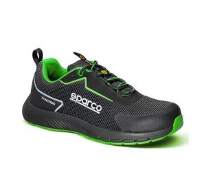 SPARCO Mixte Traction Industrial Shoe, Noir/Vert Fluo, 44 EU