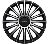 Sparco moyeux Torino 13 pouces ABS noir / argent lot de 4 Zilver G