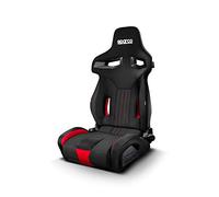 Sparco Siège Baquet R333 - Noir/Rouge - Réglable