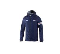 Sparco Sparco Martini-R Veste coupe-vent imperméable et coupe-vent au design exclusif Martini Racing, matériaux durables et robustes, doublure élastique pour plus de confort, taille XXL, bleu