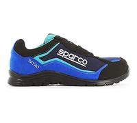 Sparco SPARCO TEAMWORK Scarpa Antinfortunistica Da Lavoro - BASSA PER UOMO E DONNA NITRO S3 SRC, Botte de protection incendie et sécurité mixte adulte, NERO/BLU SPARCO, 48 EU