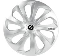 SPARCO SPC1370SV Enjoliveur Sicilia, Argent, Set de 4, 13"