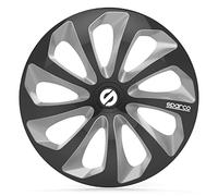 SPARCO SPC1373BKSV Enjoliveur Sicilia, Noir/Argent, Set de 4, 13"