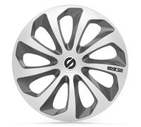 SPARCO SPC1373SVGR Enjoliveur Sicilia, Argent/Gris, Set de 4, 13"