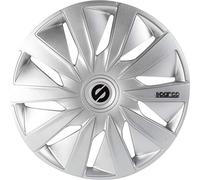 SPARCO SPC1390SV Enjoliveur Lazio, Argent, Set de 4, 13"