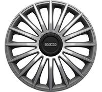 SPARCO SPC1393GRSV Enjoliveurs Treviso, Gris/Argent, 13 Pouces, Set de 4