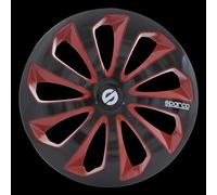 SPARCO SPC1473BKRD Enjoliveur Sicilia, Noir/Rouge, Set de 4, 14"