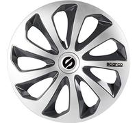 SPARCO SPC1473SVGR Enjoliveur Sicilia, Argent/Gris, Set de 4, 14"