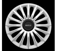 Sparco Lot De 4 Enjoliveurs Treviso 15`` - Gris Argenté
