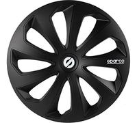 SPARCO SPC1670BK Enjoliveur Sicilia, Noir, Set de 4, 16"