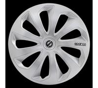 SPARCO SPC1670SV Enjoliveur Sicilia, Argent, Set de 4, 16"