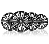 Sparco Enjoliveurs Milano - 16-pouces - Noir/Argent - Set de 4 pièces