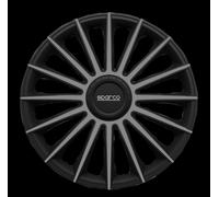 SPARCO SPC1693BKGR Enjoliveurs Treviso, Noir/Gris, 16 Pouces, Set de 4