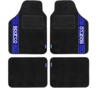 Sparco Tapis F510 Moquette Noir avec liseré bleu – Jeu de 4