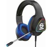 Sparco SPHEADPHONEPRO Casque et écouteurs filaires Bandeau Gaming USB Type-A Noir, Bleu
