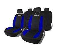 Sparco SPS431BL Lot de 9 Housses de siège Noir/Bleu