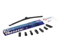 SPARCO SPW1122 Balai Essuie-Glace Avant Plat | Montage Top Lock Universel avec 7 Adaptateurs | Caoutchouc Synthétique 550 mm Look Carbone | Accessoires Pièces Pour Pare-Brise Auto