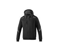 Sparco Sweat à capuche Marque Modèle avec fermeture éclair TW Taille L Noir/Gris