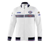 sparco Sweat à Fermeture éclair Martini-r Unisexe pour Adulte, Blanc, L