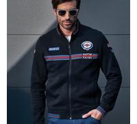 Sparco Sweat-shirt zippé intégral Martini Racing 100% coton Bleu marine XL Unisexe