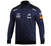 sparco Sweat-Shirt Semi-zippé pour Homme M-Sport WRC Taille M Bleu Marine M, Bleu Marine, M