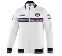 Sparco Sweat-Shirt Zip Intégral Martini Racing Blanc Taille L Coton Inspiré