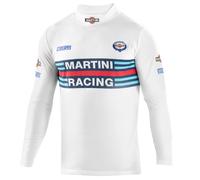 Sparco T-Shirt Et Col Roulé Martini Racing Taille M 95% Coton Blanche