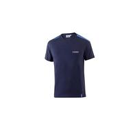 Sparco - T-Shirt Sparco Martini-R Top - Patch Martini Racing - Tissu Jersey Stretch - 95% Coton et 5% Elasthanne - Taille L - Bleu