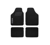 Sparco Tapis de Voiture en Moquette 4 pièces, exclusivité Amazon, Polyester résistant avec Renfort Talon, antidérapants, faciles à Installer et à Nettoyer, Noir