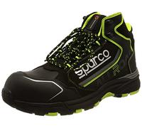 Sparco TEAMWORK Chaussure de sécurité de travail - Haute pour homme et femme - ALLROAD H - S3 SRC, noir (jaune), 42 EU
