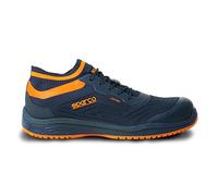 sparco TEAMWORK Scarpa Antinfortunistica Da Lavoro - BASSA PER UOMO E DONNA LEGEND S1P SRC ESD, Botte de protection incendie et sécurité mixte adulte, BLU MARINE/ARANCIO FLUO, 41 EU