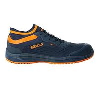 sparco TEAMWORK Scarpa Antinfortunistica Da Lavoro - BASSA PER UOMO E DONNA LEGEND S1P SRC ESD, Botte de protection incendie et sécurité mixte adulte, BLU MARINE/ARANCIO FLUO, 41 EU