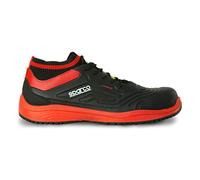 sparco TEAMWORK Scarpa Antinfortunistica Da Lavoro - BASSA PER UOMO E DONNA LEGEND S3 SRC ESD, Botte de protection incendie et sécurité mixte adulte, NERO/ROSSO, 41 EU