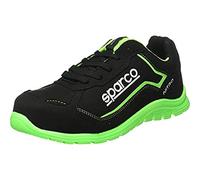 sparco TEAMWORK Scarpa Antinfortunistica Da Lavoro - BASSA PER UOMO E DONNA NITRO S3 SRC, Botte de protection incendie et sécurité mixte adulte, NERO/VERDE, 47 EU