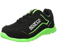 sparco TEAMWORK Scarpa Antinfortunistica Da Lavoro - BASSA PER UOMO E DONNA NITRO S3 SRC, Botte de protection incendie et sécurité mixte adulte, NERO/VERDE, 46 EU