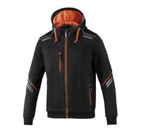 Sparco T-shirt utilitaire Tech à capuche zippé Orange XL Unisexe